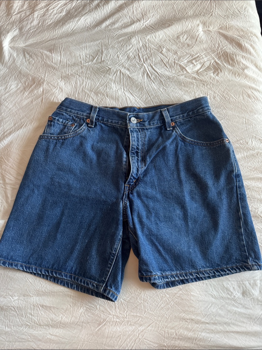 Levi's Classic Dark Blue Denim Jean Shorts